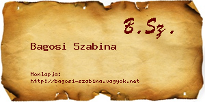 Bagosi Szabina névjegykártya