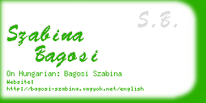 szabina bagosi business card